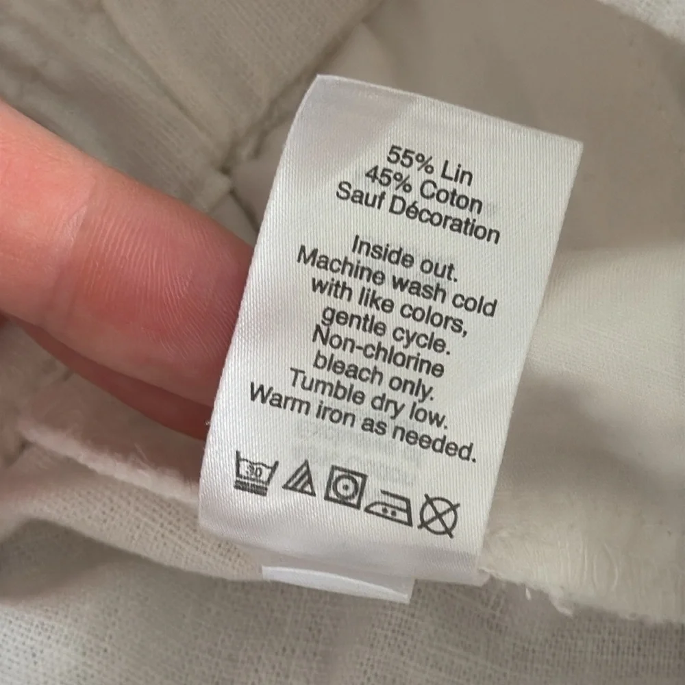 J.Crew White and Red Embroidered Linen Women's Shorts - Size XXS - Picture 6 of 6